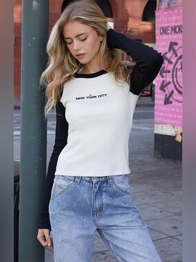 JOHN GALT NEW YORK RIBBED LONG SLEEVE